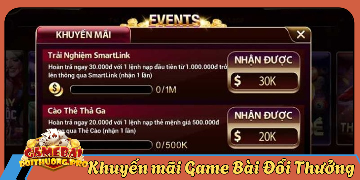 Khuyến mãi Game Bài Đổi Thưởng mới nhất 2026